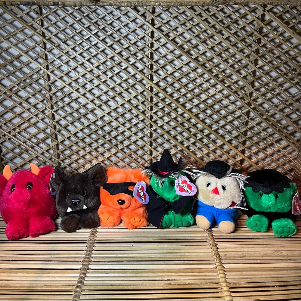 Swibco Puffkins Collection - Halloween theme plush stuffed animal bundle